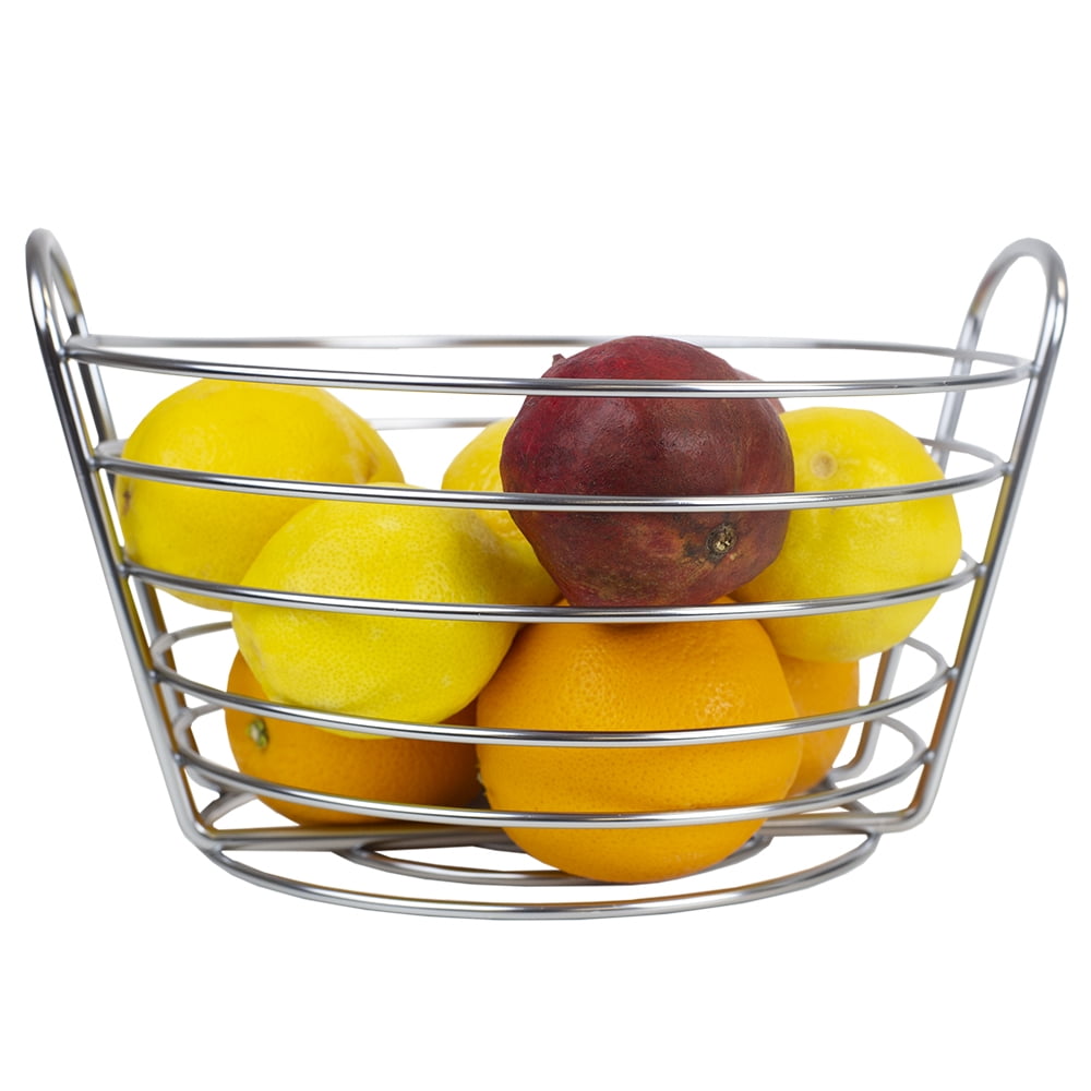 Simplicity Collection Fruit Basket, Satin Chrome