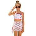 thumbnail image 3 of Hessimy Girls Two-Piece Bikini Swimsuit Set, UPF 50+ Sun Protection, Quick-Dry Bathing Suit（Red,8Y), 3 of 7