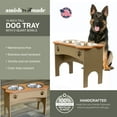 thumbnail image 4 of OUTDOOR LEISURE PRODUCTS Model GMECWW Double Water and Food Bowl Made of High Density Poly Resin for Taller Dogs - Large, 4 of 5