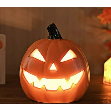 Halloween Decoration Clearance! Halloween Pumpkin Decorations, Halloween Decor, Halloween Led Pumpkin Lights Light Up Jack O Lantern Pumpkin Figurine Lantern for Indoor Outdoor
