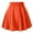 Orange, variant on Aofany Women Plus Size Pleated Skirt Casual Fashion Solid Color Mini Skirt High Waist Knitting Cotton Short Skirt