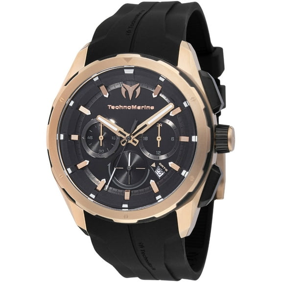 Technomarine Ocean Chronograph GMT Quartz Black Dial Men's Watch TM-318106