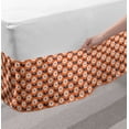 thumbnail image 2 of Flower Bed Skirt, Warm Colored Background with Flourishing Petals and Leaves Arrangement, Elastic Bedskirt Dust Ruffle Wrap Around for Bedding Decor, 4 Sizes, Pale Orange Dark Blue, by Ambesonne, 2 of 2