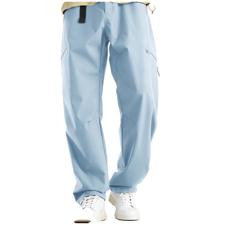 Brglopf Snow Pants Womens Ski Hiking Pants Waterproof Windproof Outdoor Travel Snowboard Cargo Pants with Multi-Pockets Light Blue XS