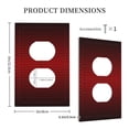 thumbnail image 5 of Kll Red Geometric Perforated Square Background Wall Plate,Gloss Finish,Standard Size 1 - 5" X 3", Polycarbonate Thermoplastic,Electric Receptacle Plug Covers, 5 of 8