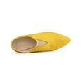 thumbnail image 3 of Unique Bargains Women's Rhinestone Stiletto Heel Ankle Booties Yellow (Size 6.5), 3 of 8
