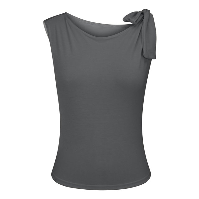 Duoif Débardeur pour Femmes Style de Rue Mode Col Incliné Sans Manches Ajusté et Gilet Décontracté Printemps Offres J S