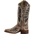 thumbnail image 3 of Corral Women's Sequin Wing And Cross Inlay Western Boot Square Toe Black 8 1/2 W  US, 3 of 7