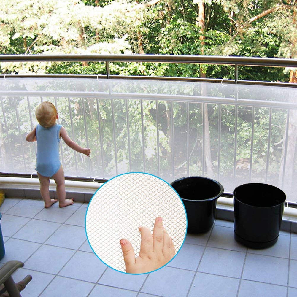 Brown Pet and Toy -10 ft x 2.5 ft Banister Stair and Balcony Net for Indoor /& Outdoor Baby Rail Net