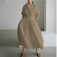 thumbnail image 1 of VISgogo Vestido elegante para mujer, color sólido/estampado de leopardo, manga larga, vestido camisero con cintura ceñida, S-XXXXXL VISgogo  moda, 1 of 2