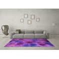 thumbnail image 3 of Ahgly Company Indoor Round Abstract Purple Contemporary Area Rugs, 5' Round, 3 of 4