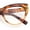 Tortoise Beige, variant on Womens 2-tone Color Design Horn Rim Cat Eye Clear Lens Fashion Eyeglasses Black White