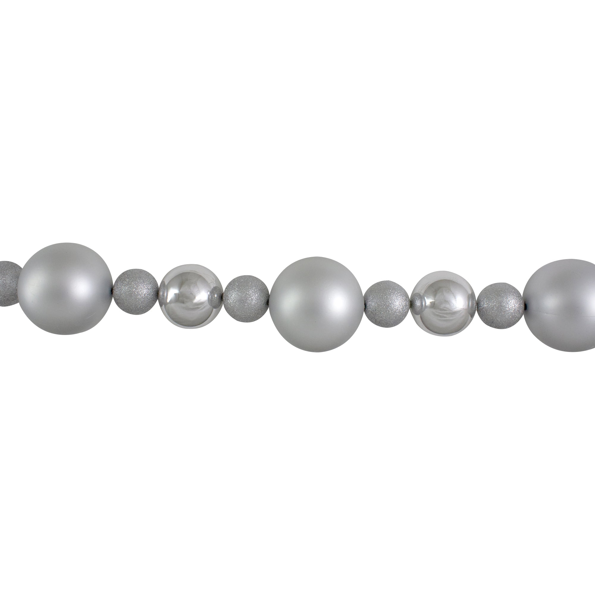 6' Silver Splendor Shatterproof Ball Artificial Christmas Garland - Unlit