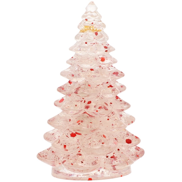 CIMAXIC christmas Christmas Tree Figurine Resin Christmas Tree Mini Christmas Tree Desktop Decor,2.17"X2.17"X3.35"