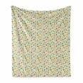 thumbnail image 1 of Birds Soft Flannel Fleece Throw Blanket, Vibrant Pastel Color Plumpy Little Sparrow and Tweeting Swallow Birds and Feathers, Cozy Plush for Indoor and Outdoor Use, 60" x 80", Multicolor, by Ambesonne, 1 of 6