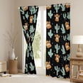 thumbnail image 3 of Erosebridal Cute Highland Cow Curtains Pack of 2 (42x84 Each) for Kids, Rustic Lodge Cabin Curtains Blackout, 3 of 6