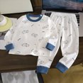 thumbnail image 2 of masbird Toddler and Little Girls Boys 2-Piece Cotton Pajamas Long Sleeve Fall Winter PJ Set Kid Sleepwear 6-12 Months 12-24 Months 2t 3t 4t 5t 6t 7t 8t 9t(Blue,18-24 M), 2 of 4