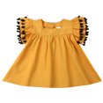 thumbnail image 1 of AMERTEER Bambin Filles Mignon Volant Pompons Partie Princesse Mini Robe Tenues Vêtements, 1 of 6
