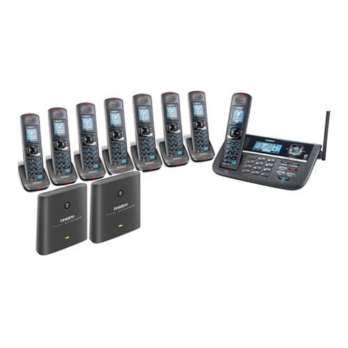 Uniden DECT40868 w/ 2 Range Extenders DECT 6.0 2 Line Cordless Phone