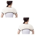 thumbnail image 3 of Jumpingount Calentador de hombros, chaleco más grueso, envoltura cálida para dormir en interiores y exteriores, para hombres y mujeres SG 2piezas, 3 of 4