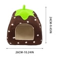 thumbnail image 2 of Strawberry-Shaped Small Pet Bed, Removable Washable 3-in-1 Hideout Tent for Guinea Pigs, Rabbits, Cats & Small Animals, 2 of 6