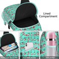 thumbnail image 4 of Sling Backpack,Turquoise Christmas Gnome Pattern Sling Bag with Water Bottle Holder,Waterproof Sling Bag for Men/Women with Headphone Jack for Hiking,Travel, 4 of 6