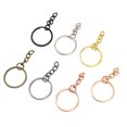 thumbnail image 4 of 250pcs Kit de anillos de llavero que incluye 35 anillos de llavero con cadena 35 anillos de salto 180 pernos de ojo de tornillo para carteras de bricolaje, 4 of 8