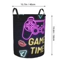 thumbnail image 4 of DouZhe Waterproof Collapsible Large Laundry Baskets, Gaming Gamepad Game Time Prints Circular Hamper with Handles, 4 of 7