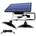 thumbnail image 1 of Solar Double Heads Retro Ceiling Lamp Landscape Patio New Village Corridor IP65 LED Light Black/White Shell White/Warm White Light Color, 1 of 7