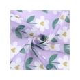 thumbnail image 4 of INSPIRE CHIC Women's Floral Printed Square Scarves, 23.6X23.6" Flowers Tassel Gauze Headscarf Neckerchief Purple Green Heart Flower, 4 of 6