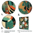 thumbnail image 3 of Designart "Green And Orange Mid Century Innovations IV" Modern Midcentury Canvas Print, 3 of 5