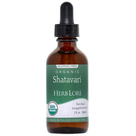 Herb Lore Organic Shatavari Root Extract Tincture - Liquid Shatavari Drops (Asparagus Racemosus) for Lactation and Wellness Support - Alcohol Free (2 fl oz)