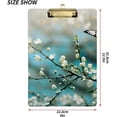 thumbnail image 3 of FMSHPON Cherry Blossom Butterfly Clipboard Hardboard Wood Nursing Clip Board and Pull for Standard A4 Letter 13x9 inches, 3 of 7