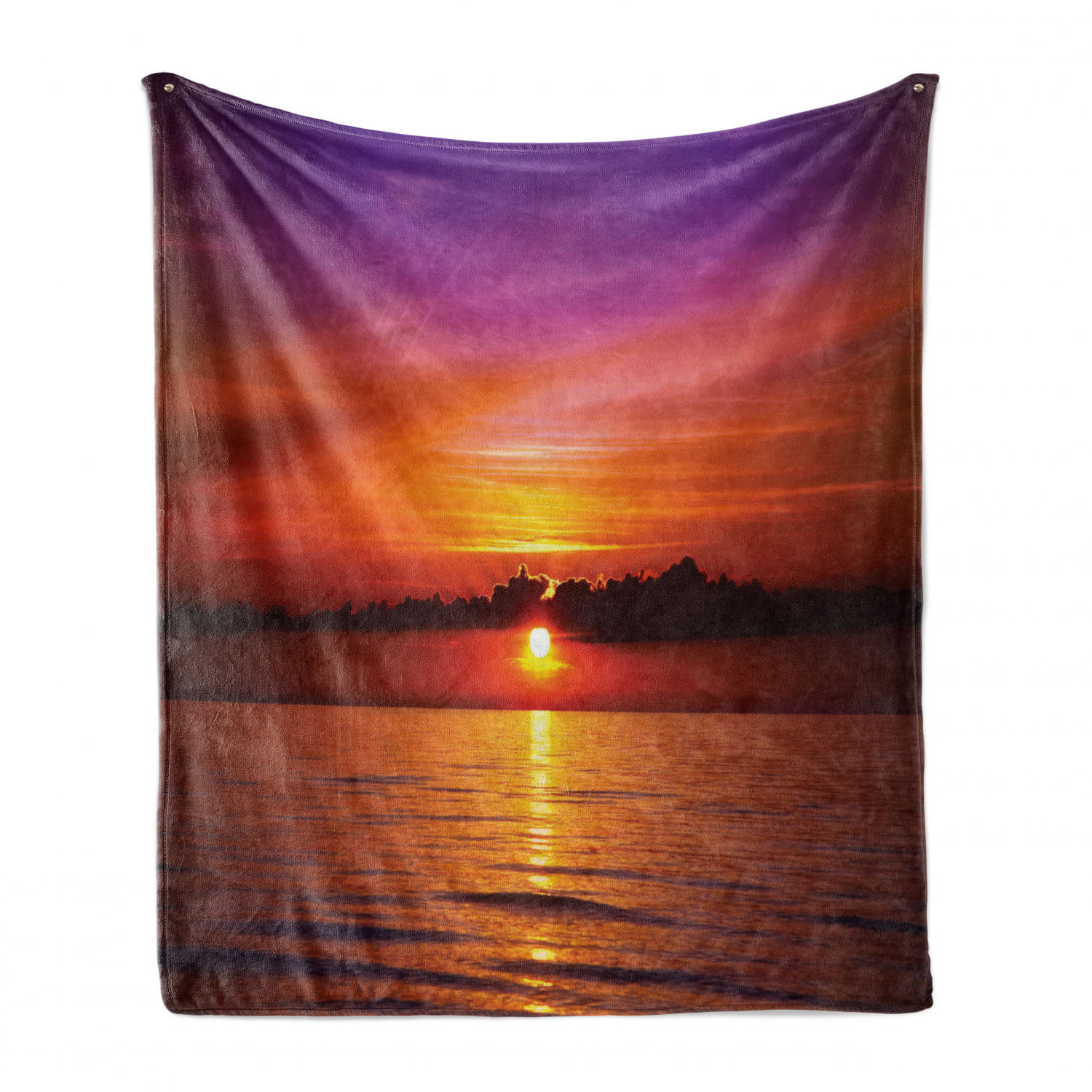 Moslion Soft Cozy Throw Blanket Sunset Surf Waves Ocean Beach Fuzzy Couch/Bed Blanket for Adult/Youth Polyester 30 X 40 Inches Home/Travel/Camping Applicable