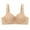 Beige, variant on DPTALR Womens Dailywear Bars Bras Plus Size Behind Buckle Comfortable Breathable Exhaust Base Non-Steel Ring Non-Magnetic Buckle Underwear
