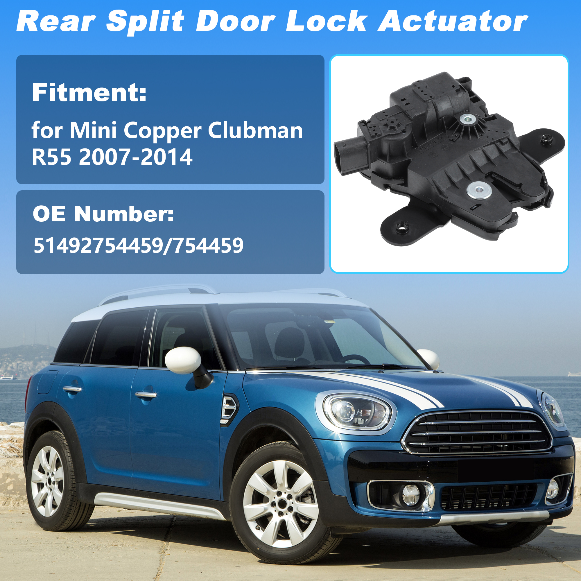 Unique Bargains Split Door Lock Actuator for Mini Clubman 2007-2014 Right Driver Side