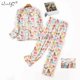 thumbnail image 1 of Conjunto de pijamas de talla grande para mujer, ropa de dormir de algodón de franela cálida para el hogar, traje de otoño e invierno con estampado a cuadros, para dormir, 1 of 4