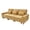Mustard|3 Seat Sofa, variant on Aukfa 3 Piece Sofa Set - 43.5" Oversized Armchair Couch w/ Cup Holders&Pillows, Solid Wood Legs, Gray