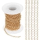 thumbnail image 1 of Cadena de enlace circular Uxcell de 5 metros, cadena de curb de 4 mm, joyería de fabricación de enlaces, bobina de cadena de metal, cadenas de collar, dorado, 1 of 6