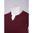 thumbnail image 4 of Manyakai Mens Sleeveless Tank Tops Undershirt Ribbed Knit Gym Workout Muscle Tees Shirt Performance Burgundy XL, 4 of 6