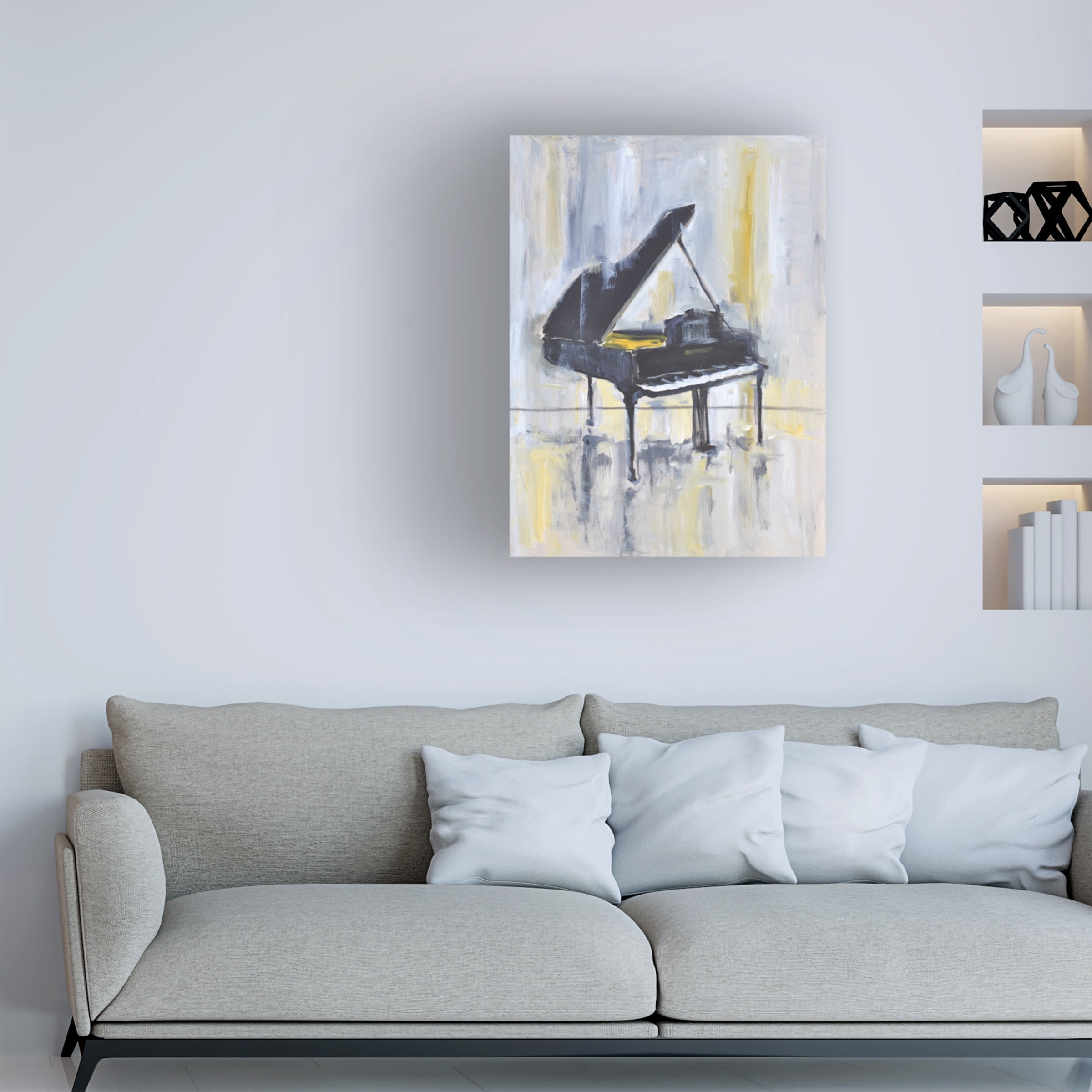 Allayn Stevens 'Piano In Gold II' Canvas Art