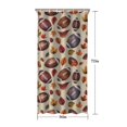 thumbnail image 5 of Footballs and Autumn Fall Leaves Pattern Shower Curtain 36"x72" ,Bathroom Decorative Shower Curtains Set with 12 Hooks,Modern Waterproof Washable Shower Curtain, 5 of 6