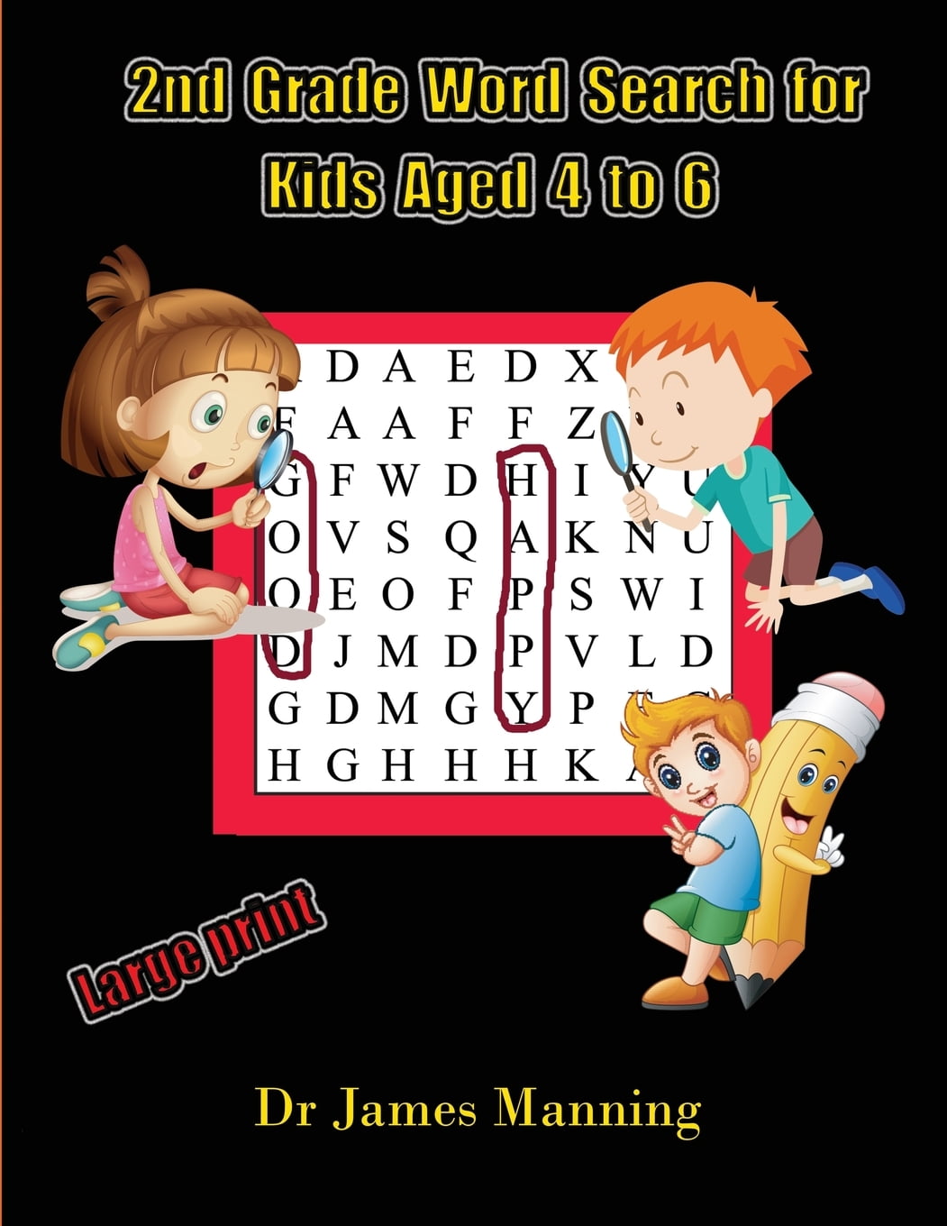 2nd grade word search for kids aged 4 to 6 a large print childrens
