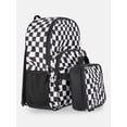 thumbnail image 3 of Wonder Nation Unisex 17" Optic Checks Backpack & Lunch Set, Black/White, 3 of 5