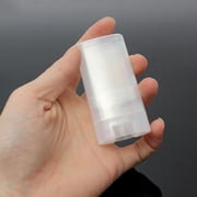 Empty Oval Deodorant Containers 5pcs Plastic Solid Lip Balm Containers 15ml Empty Refillable Lip Gloss Tubes (Transparent)