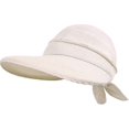 thumbnail image 2 of Hats for Women UPF 50+ UV Sun Protective Convertible Beach Visor Hat-Beige, 2 of 5