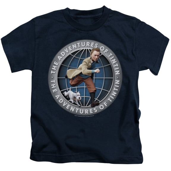 Tintin Globe Youth 18/1 T-Shirt Navy