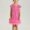Watermelon Red, variant on Amidoa Sequins Girl A-line Dress Crewneck Short Sleeve Sundress Casual Summer Dress,Watermelon Red,4-5 Years