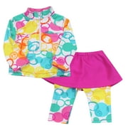 Sophia's 2-Piece 1/2 Zip Long-Sleeve Shirt and Matching Leggings with Attached Ruffle Skirt for 18  Dolls, Multi