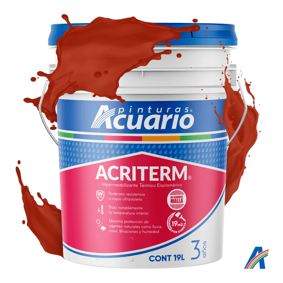 Impermeabilizante Acuario Acriterm 3 Años 19 Litros Terracota